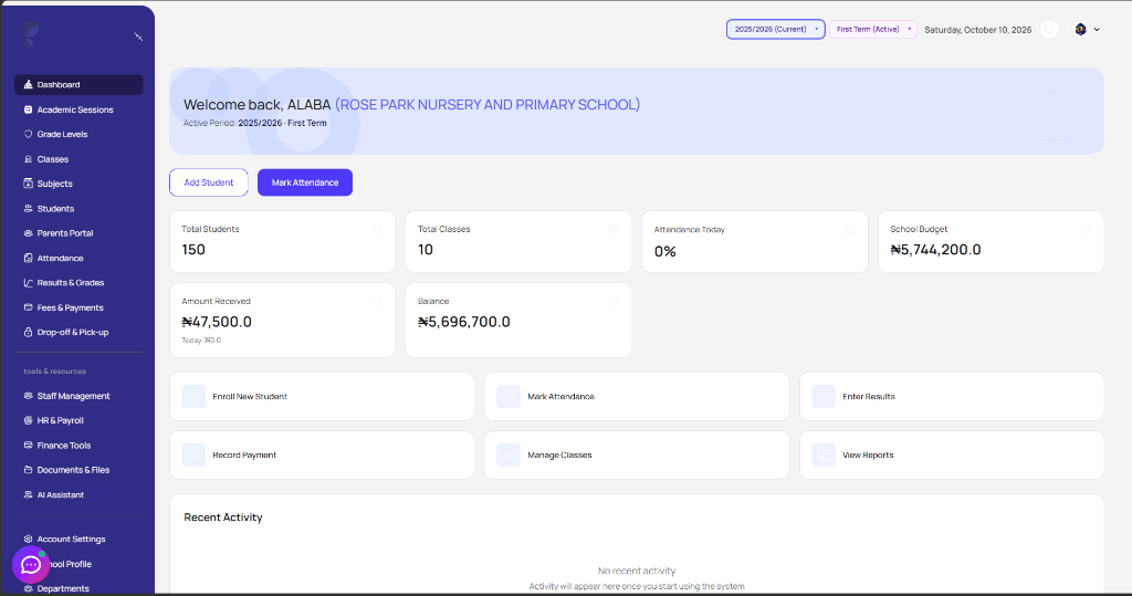 Penthrey Education Dashboard